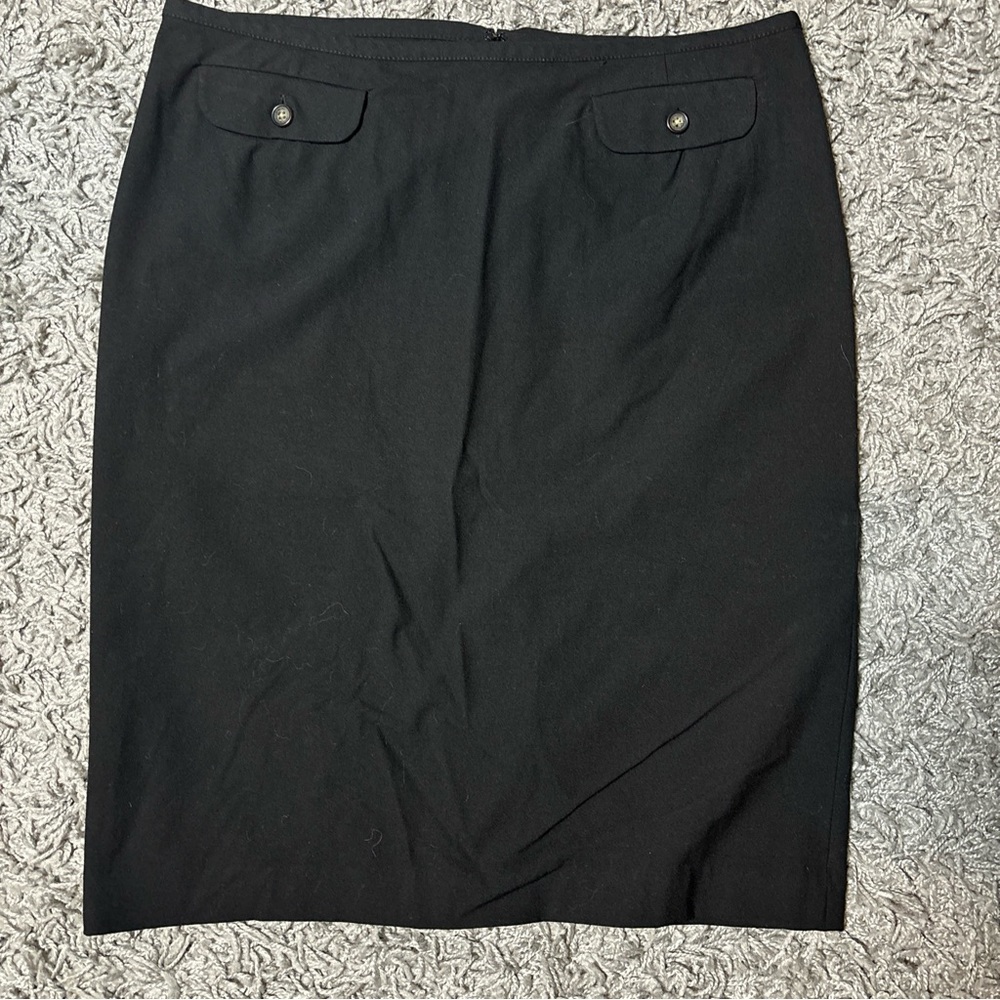 Nautica Black Knee Length Pencil Skirt Size 10